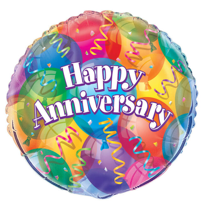 Levně Fóliový balónek Brilliant Happy Anniversary 45cm