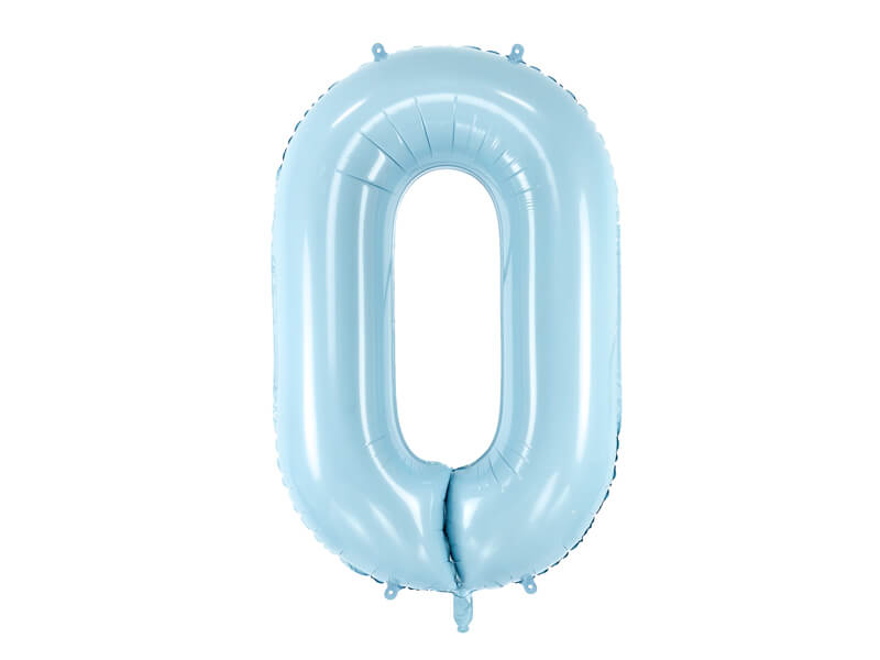 Levně Fóliový balónek Číslo 0 světle modrý 86cm