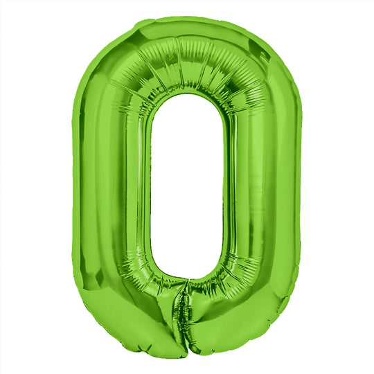 Levně Fóliový balón číslo 0 zelený 100cm