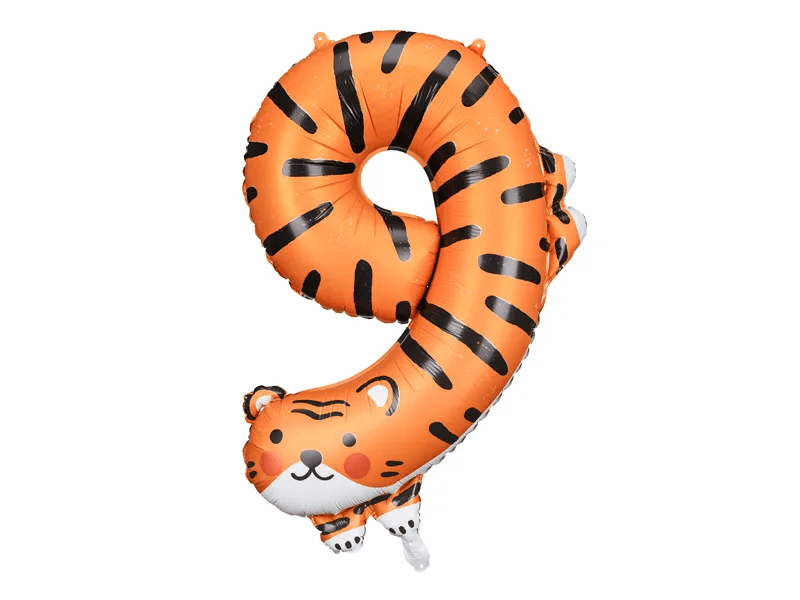 Levně Fóliový balónek číslo 9 Tigr 87cm