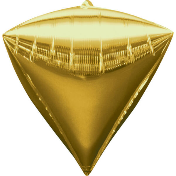 Fóliový balónek diamant zlatý 40cm