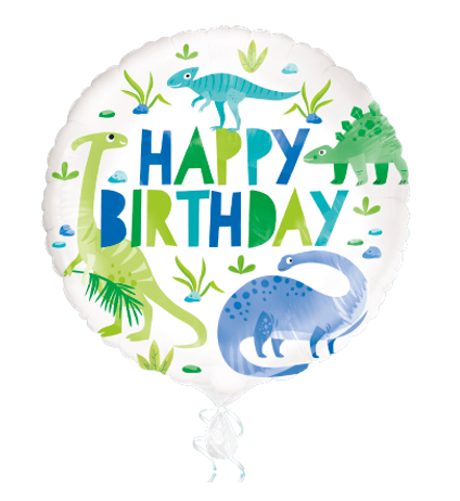 Levně Fóliový balónek Dinosauri Happy Birthday 45cm