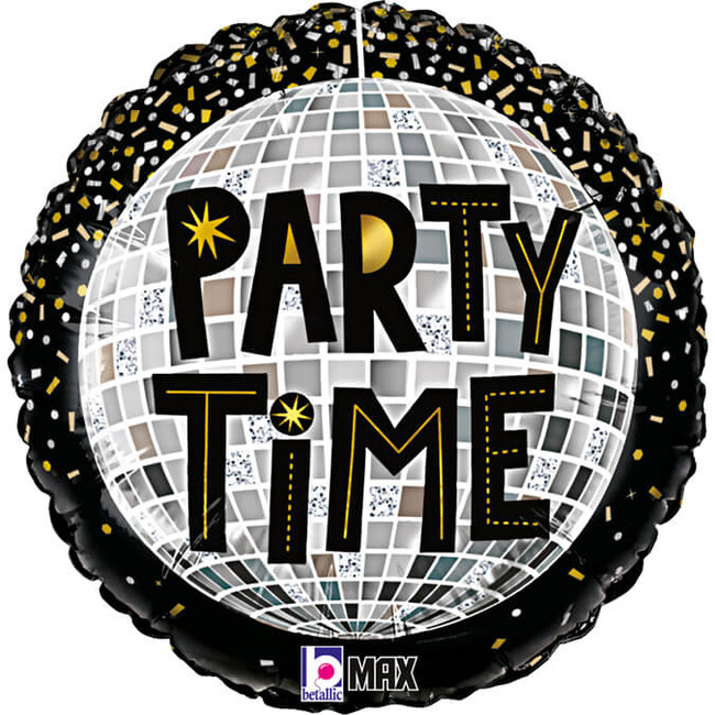 Levně Fóliový balónek Disco Party Time 45cm