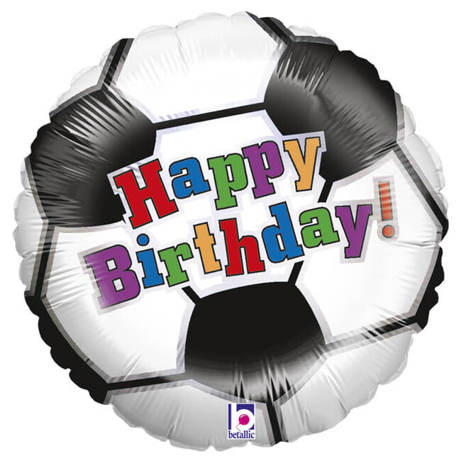 Fóliový balónek Fotbal Happy Birthday 45cm