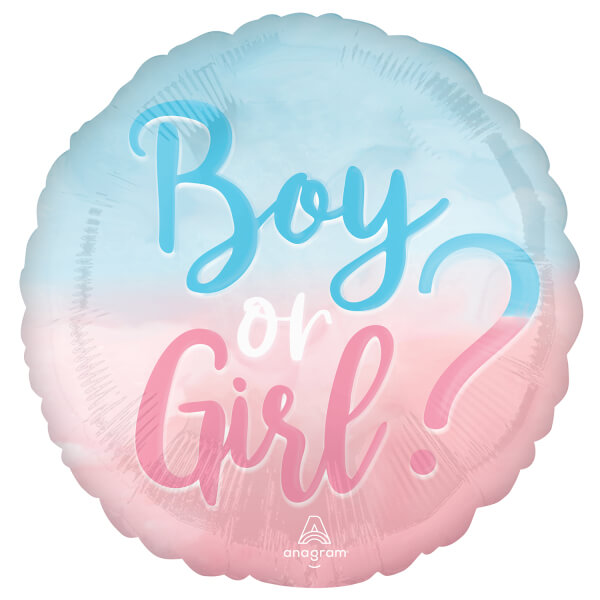 Fóliový balón Gender Reveal Boy or Girl 45cm