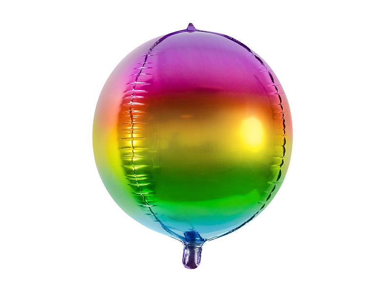 Fóliový balónek Koule duhový 40cm