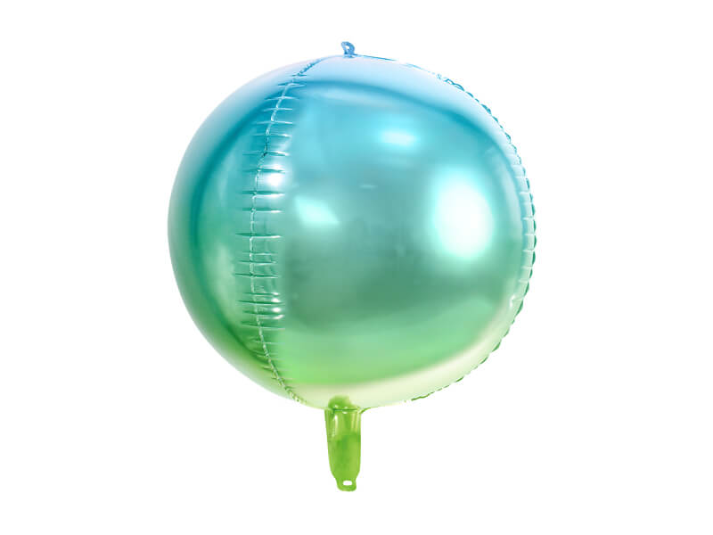 Levně Fóliový balónek Koule modrozelený 35cm
