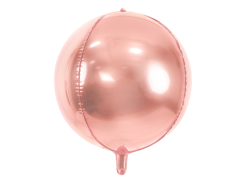 Levně Fóliový balónek Koule růžovo-zlatý 40cm