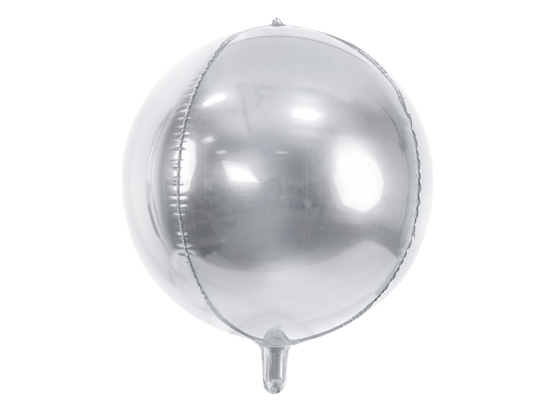 Levně Fóliový balónek Koule stříbrný 40cm
