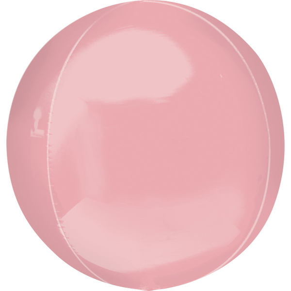 Levně Fóliový balónek koule světle růžový 38x40cm