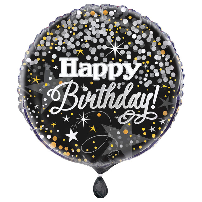 Levně Fóliový balónek Happy Birthday Glittering 45cm