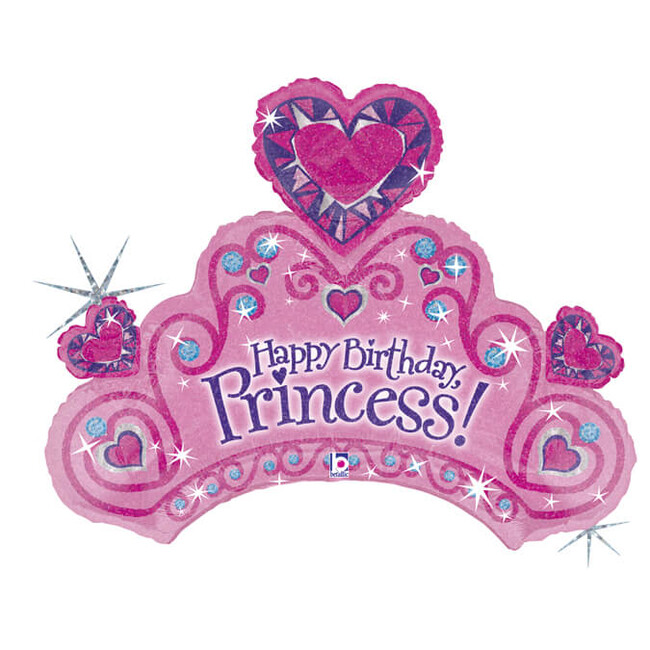Fóliový balónek Happy Birthday Princess 86cm