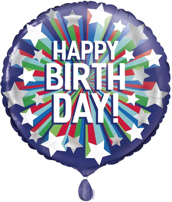 Levně Fóliový balónek Happy Birthday Superstar 45cm