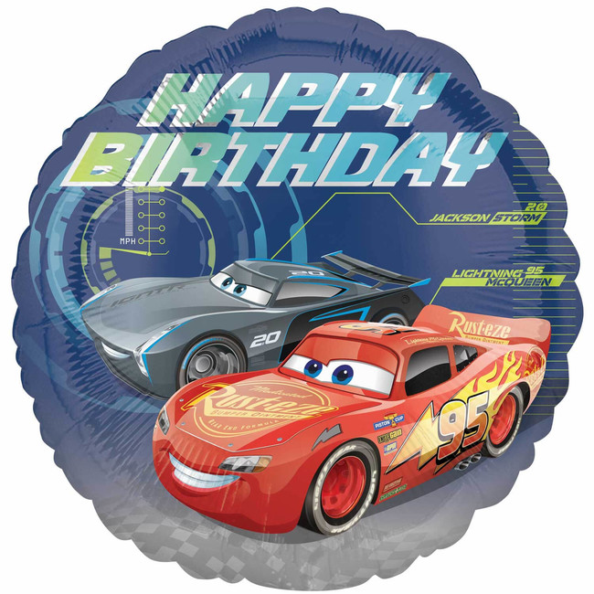Levně Fóliový balónek Cars Happy Birthday 43cm