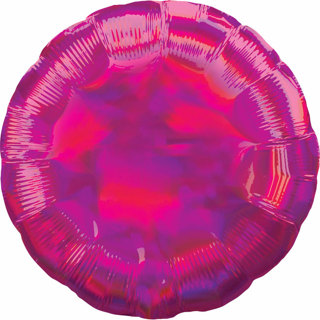 Fóliový balónek holografický tmavě růžový 45cm