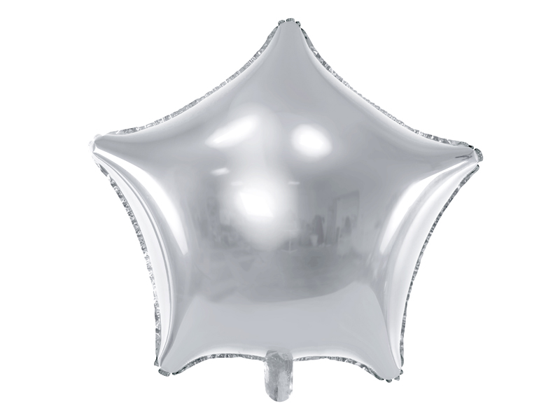 Fóliový balónek Hvězda stříbrný 48cm