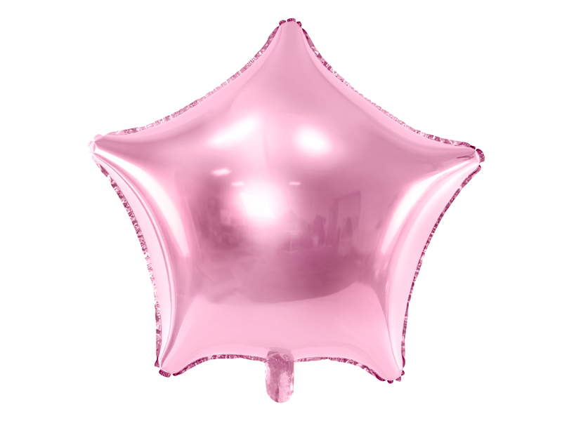 Fóliový balónek hvězda světle růžová 48cm