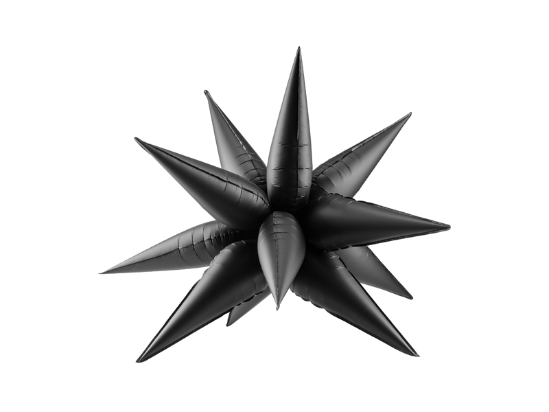 Levně Fóliový balónek hvězda černá 3D 70cm