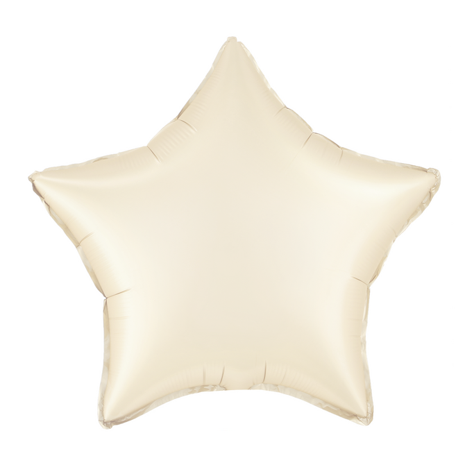 Levně Fóliový balón hvězda krémový 45cm