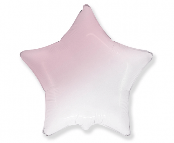 Fóliový balónek hvězda růžovo-bílá 45cm