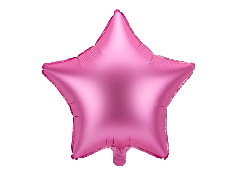 Fóliový balónek hvězda saténová růžová 47cm