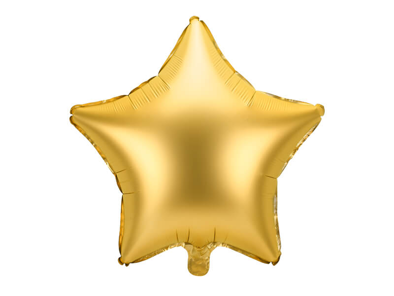 Fóliový balónek hvězda saténová zlatá 47cm