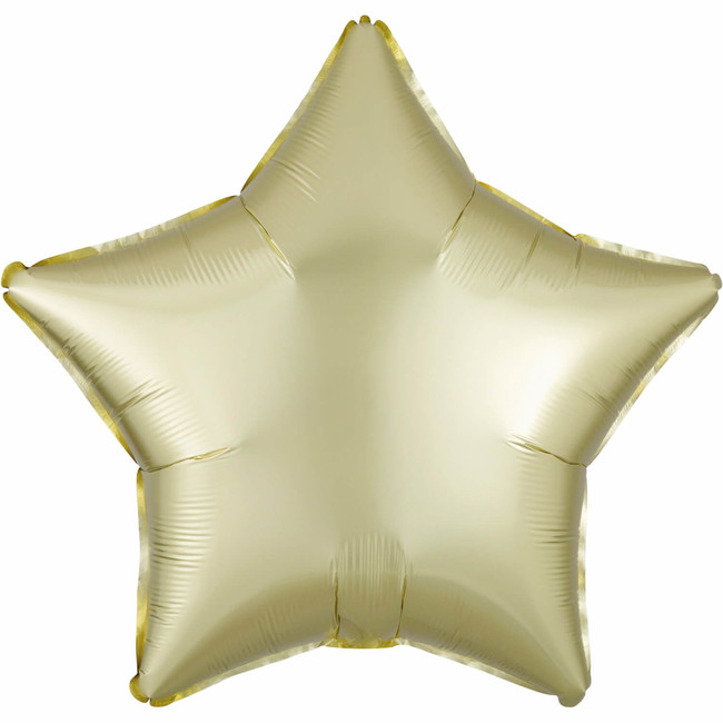 Fóliový balónek hvězda Satin Luxe žlutý 45cm