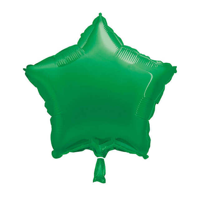 Fóliový balónek hvězda zelená 45cm