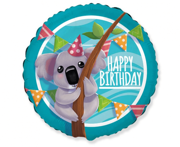 Levně Fóliový balónek Koala Happy Birthday 45cm