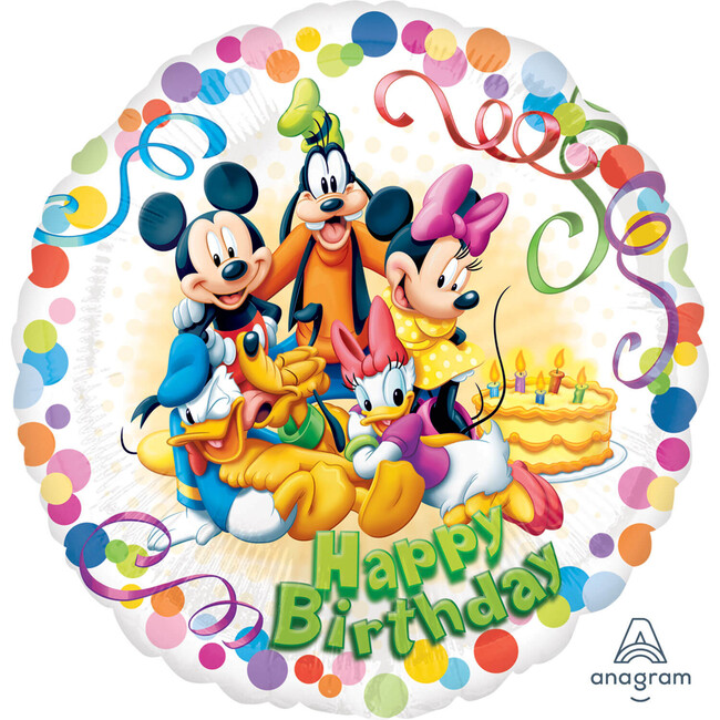 Levně Fóliový balónek Mickey Happy Birthday 45cm