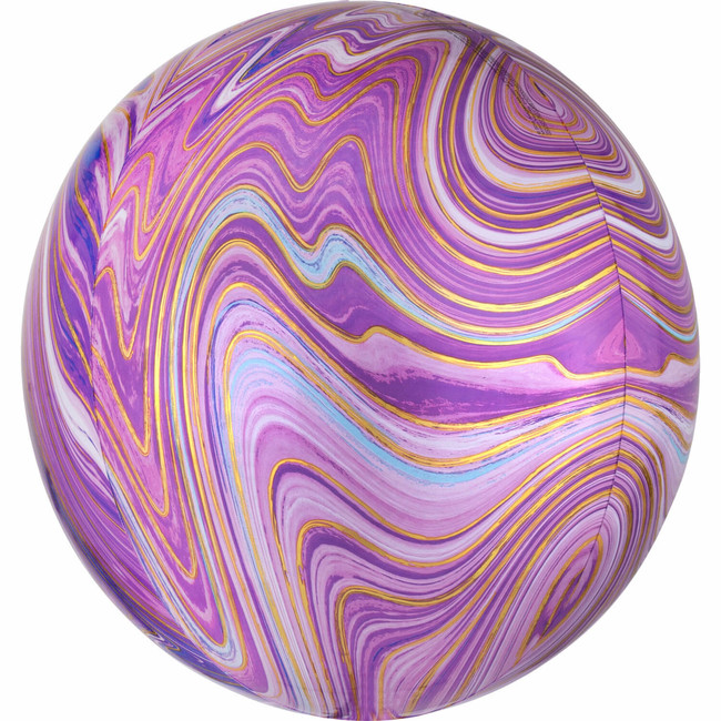 Fóliový balónek Mramor fialový 40cm
