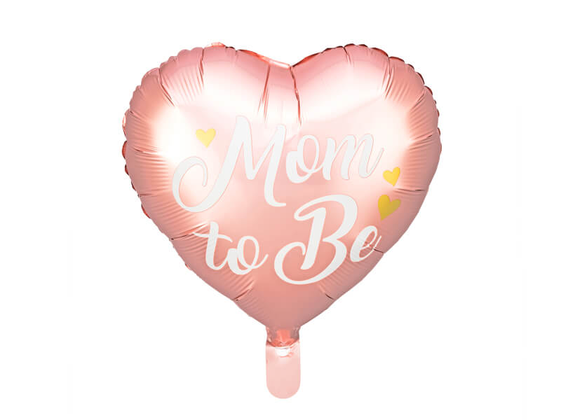 Fóliový balónek srdce Mum to be růžový 35cm