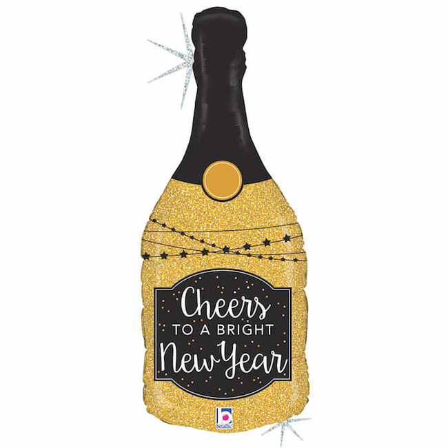 Levně Fóliový balónek Šampaňské Cheers to New Year 91cm
