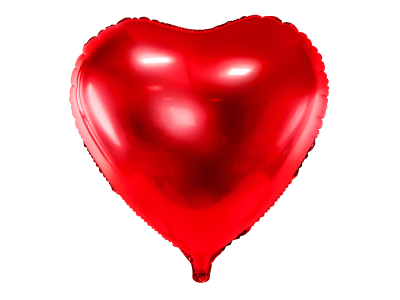 Levně Fóliový balónek Srdce červený 45cm