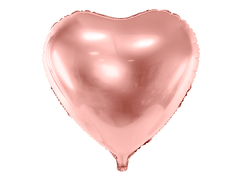 Fóliový balónek Srdce růžově zlatý 45cm