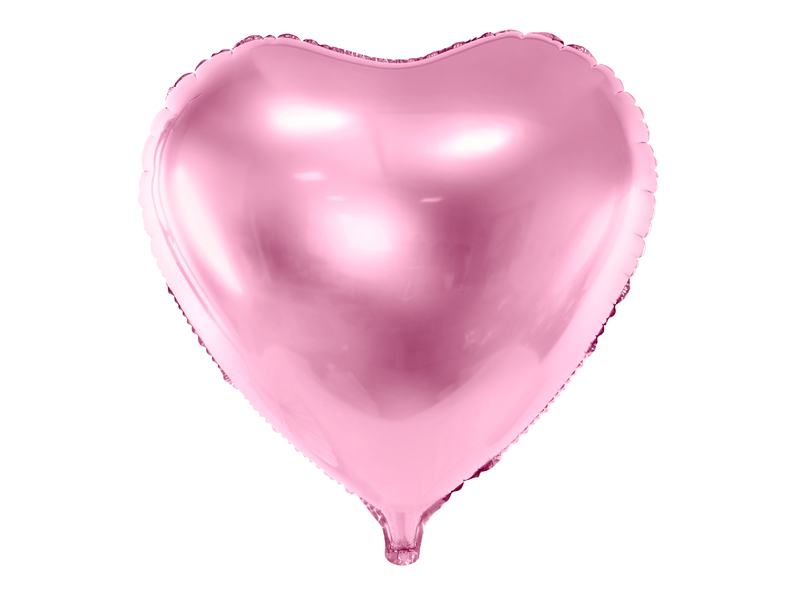 Levně Fóliový balónek Srdce světle růžový 45cm