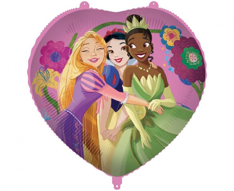 Levně Fóliový balónek srdce Disney Princezny 46cm