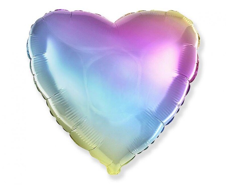 Fóliový balón srdce barevné 45cm