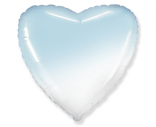 Fóliový balónek srdce modro-bílé 45cm