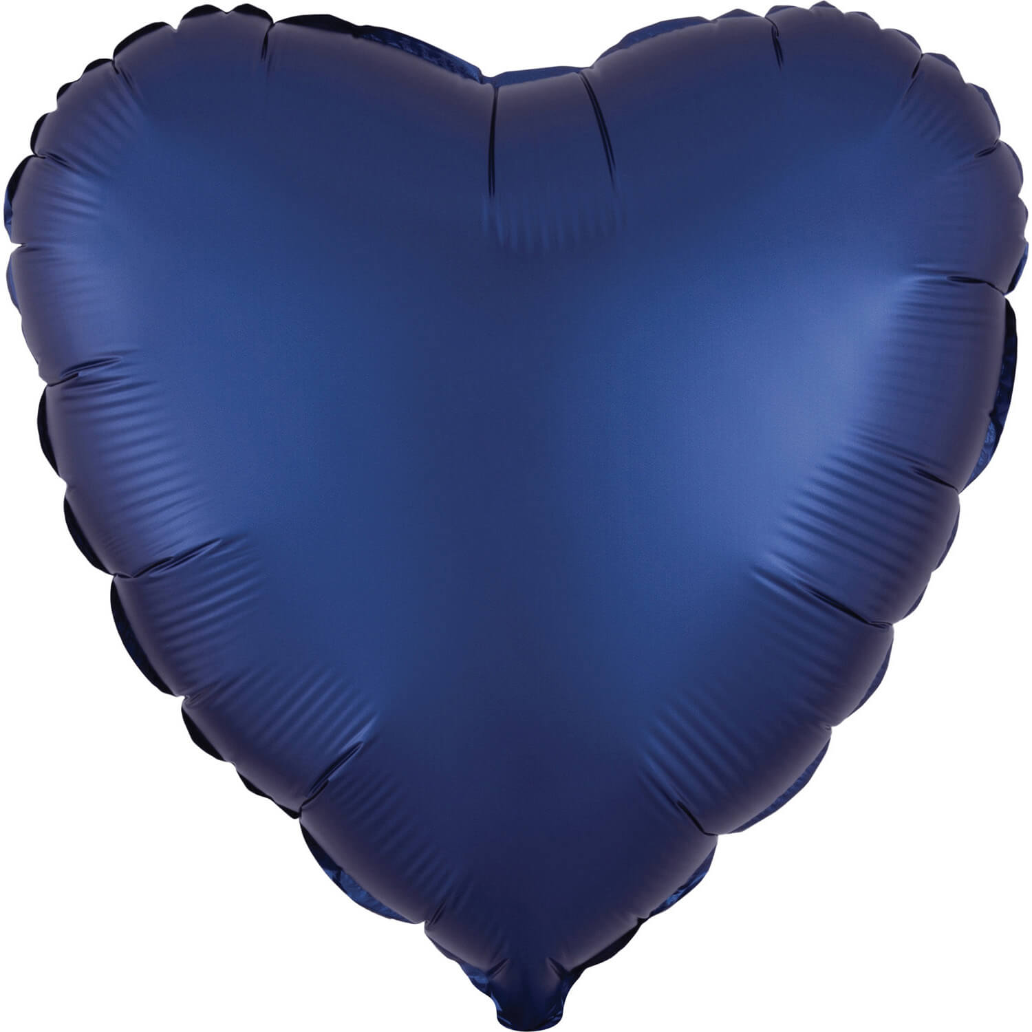 Fóliový balónek srdce Satin Luxe námořnická modrá (nebalený) 43cm
