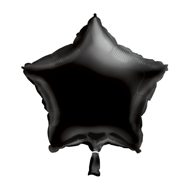 Fóliový balónek star černý 45cm