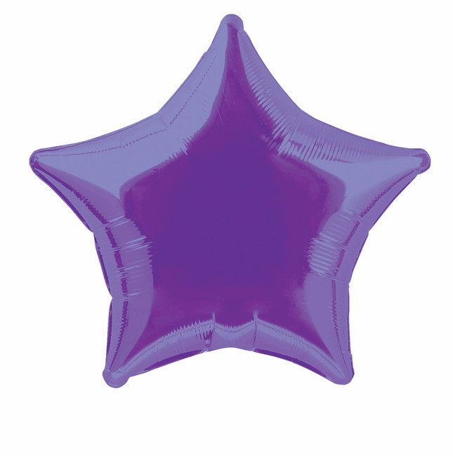 Fóliový balónek star purpurový (nebalený) 50cm