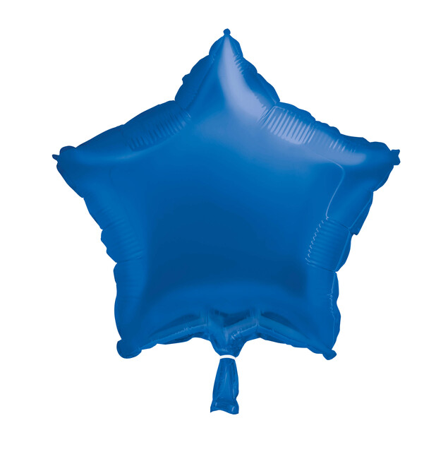 Fóliový balónek star modrý (nebalený) 45cm