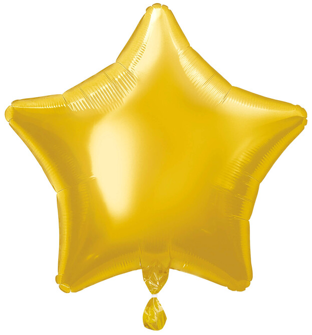 Fóliový balónek star zlatý 45cm