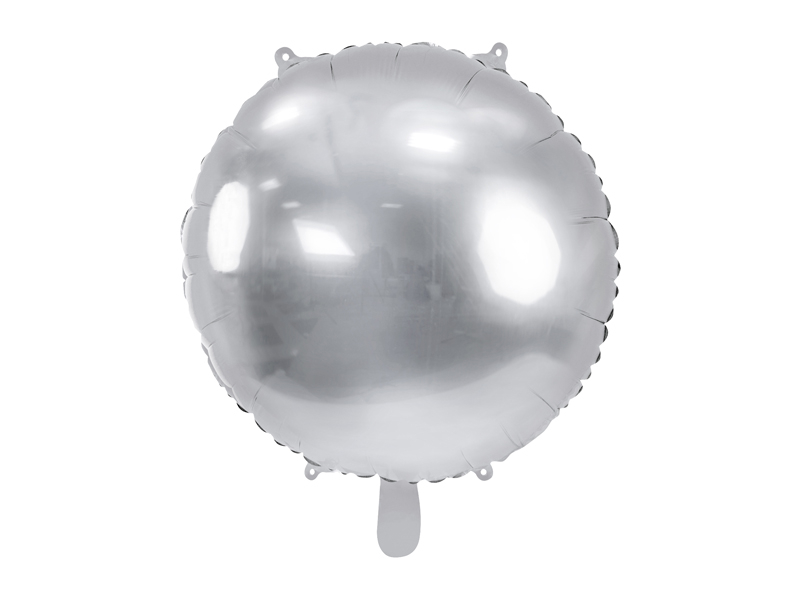 Levně Foliový balónek stříbrný kulatý 45cm