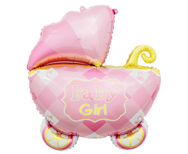 Fóliový balónek supershape Baby Girl kočárek 60cm