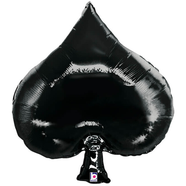 Levně Fóliový balónek supershape Casino Pik černý 86cm
