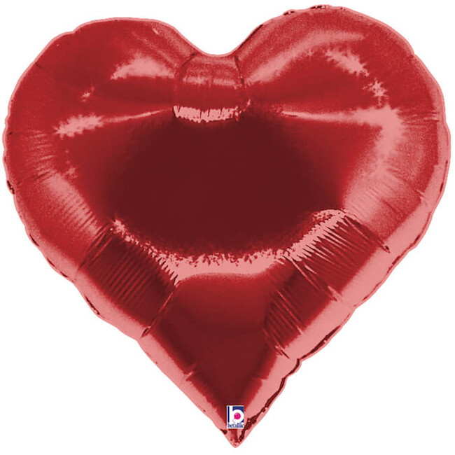 Fóliový balónek supershape Casino Srdce červený 76cm