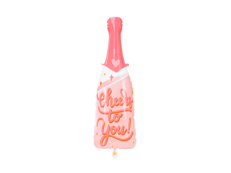 Fóliový balónek supershape Šampaňské růžové 38x97cm