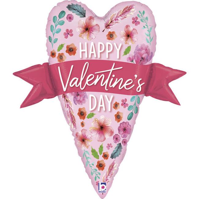 Fóliový balón supershape srdce Happy Valentine 74cm